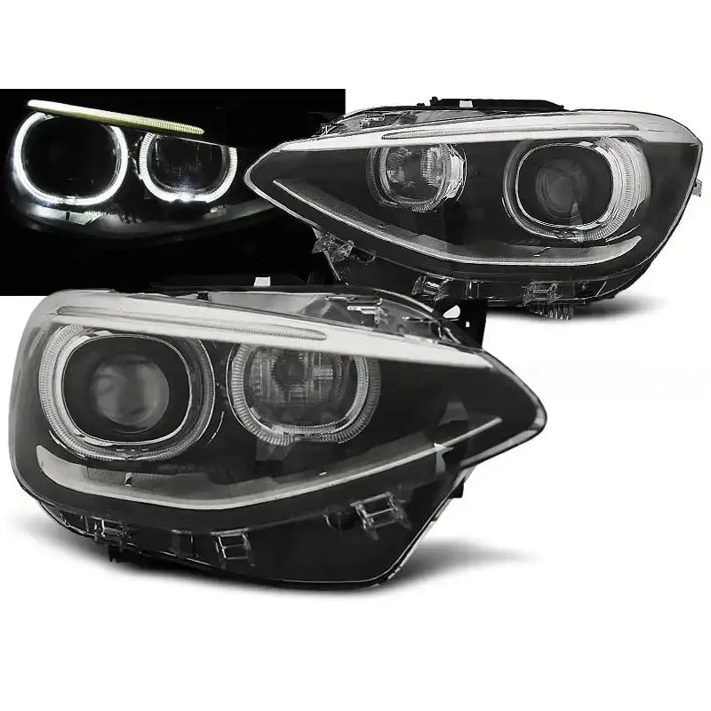 Frontlykter Bmw F20 / 21 11-12.14 Ae True Drl Black