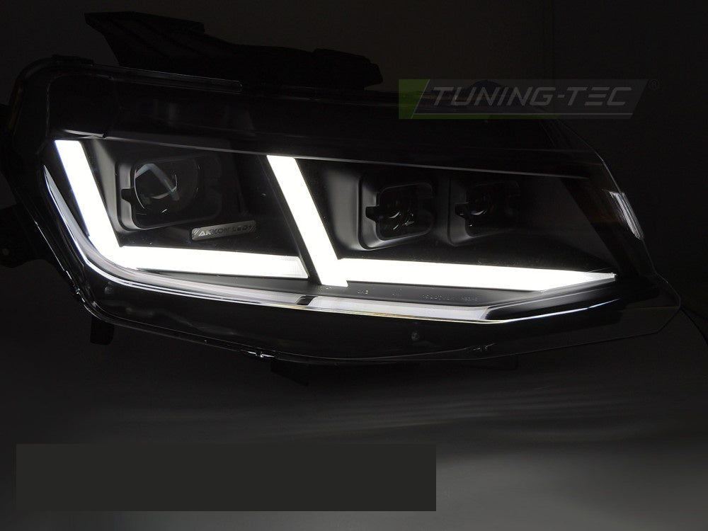 Chevrolet Camaro 2016-2019 LED frontlykter svart finish montert på bil