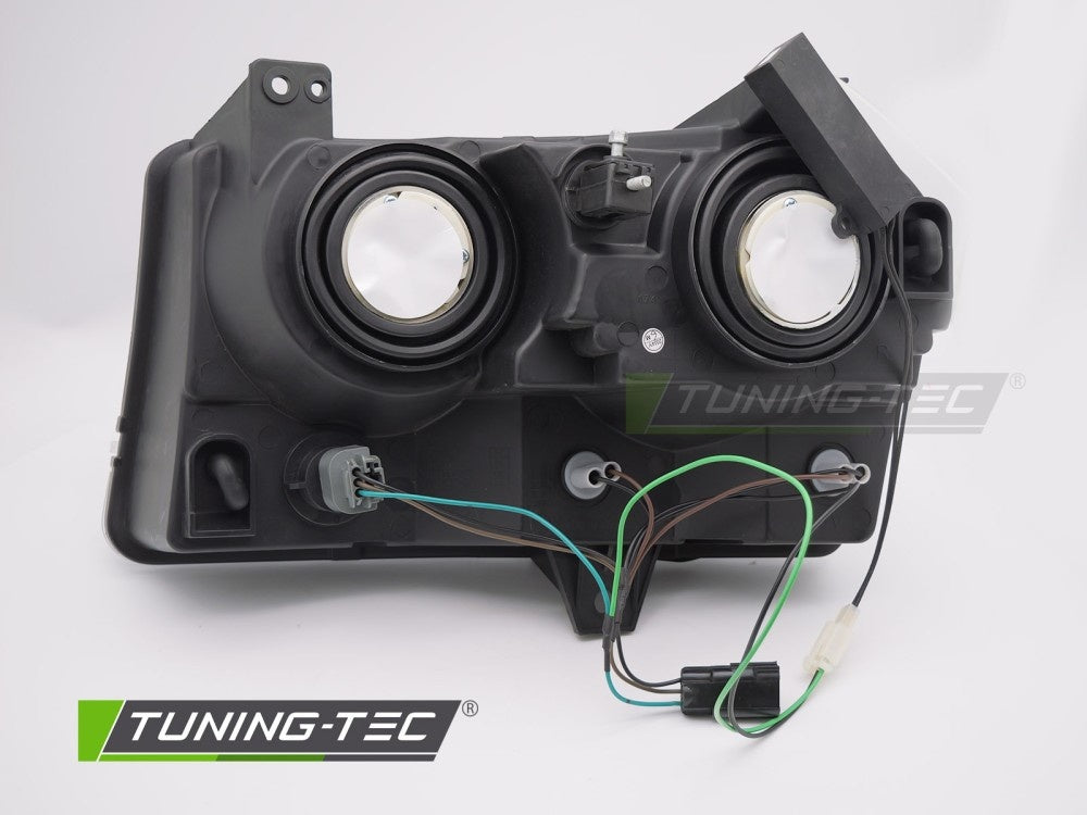 Komplett sett frontlykter Chrysler 300 05-08 Tube Light svart utførelse