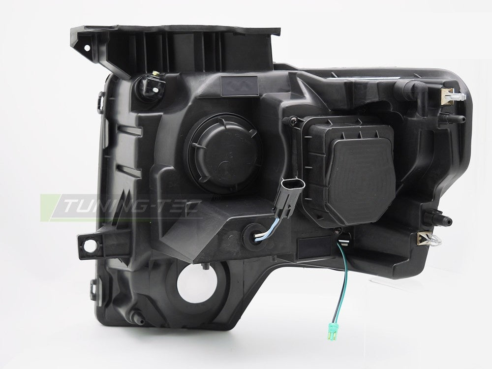 Komplett sett frontlykter Tube Light krom til Ford F150 MK12 venstre og høyre side