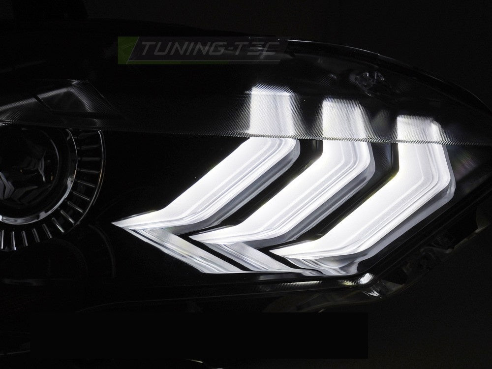 Komplett sett LED-frontlykter svart til Ford Mustang 18-21 LPFO95