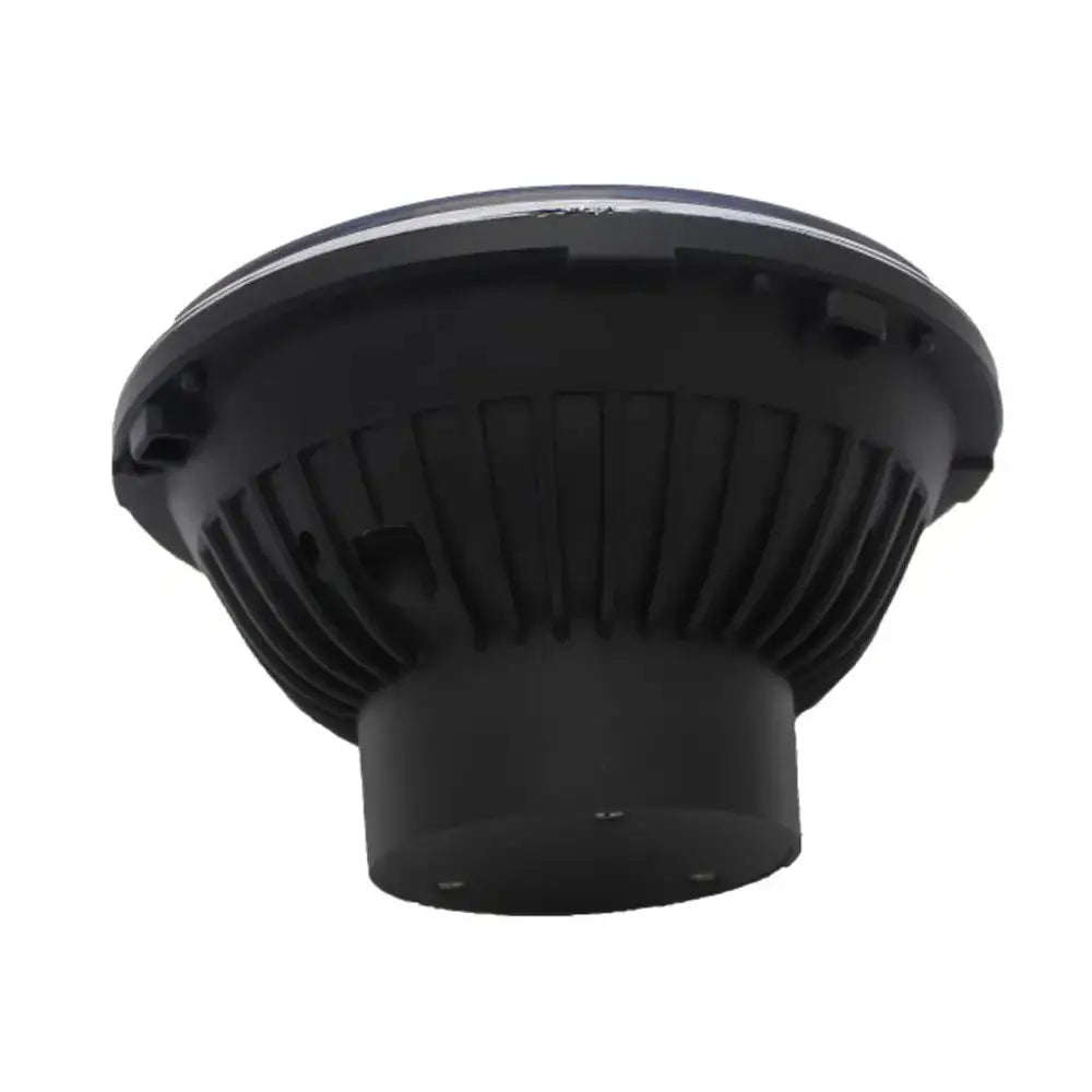 Hovedlykter Led Ring Truck Lite Jeep Wrangler JK sett fra undersiden med ribbet metall og sylinderbase.