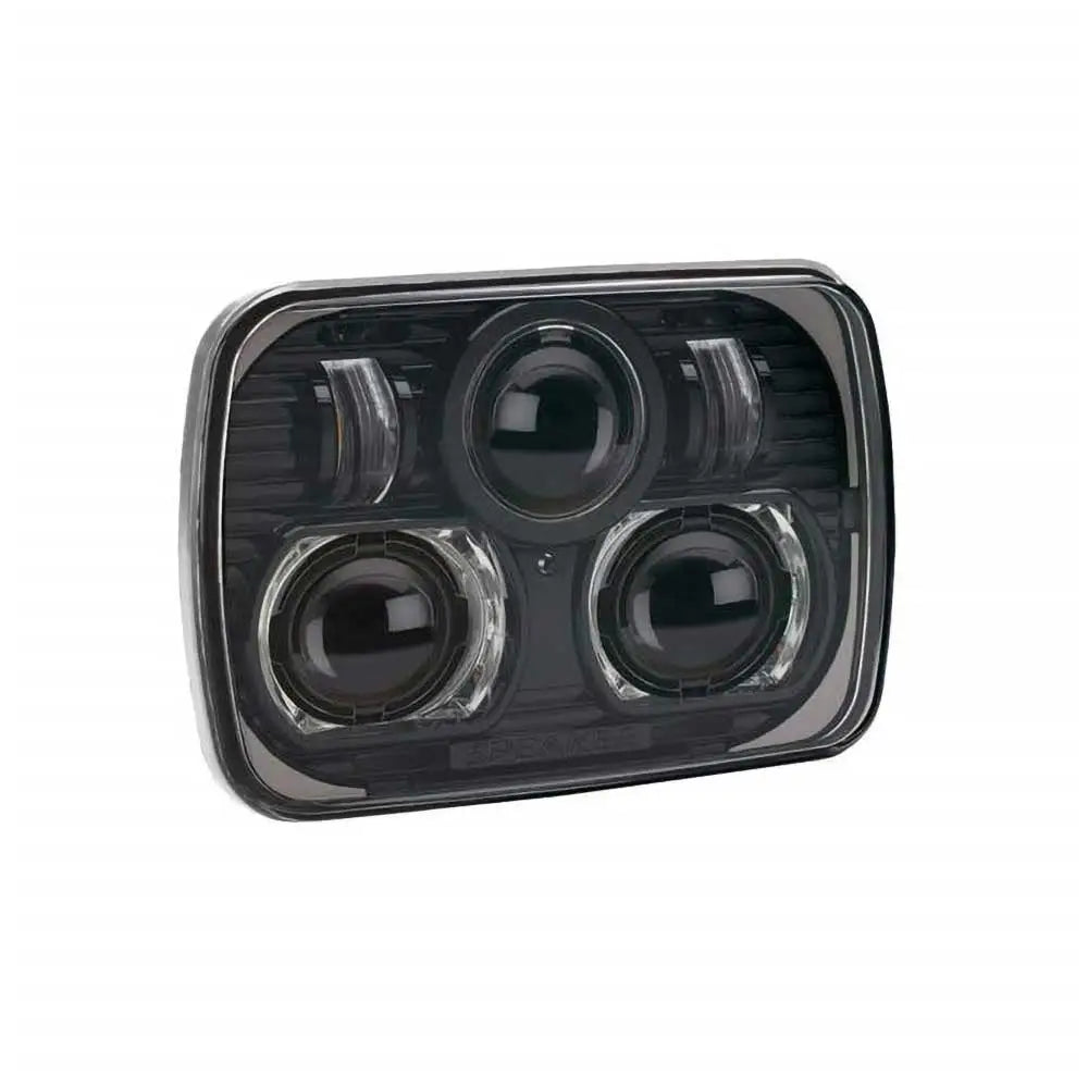 Hovedlykter LED svart JW Speaker 8900 Evolution for Jeep Wrangler YJ 87-95 sett forfra.
