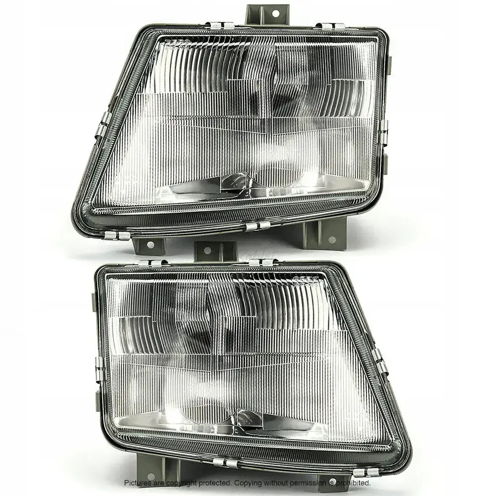 Frontlykter Mercedes Vito W638 96-03, sett med to hovedlykter for H4 og H1 pærer.