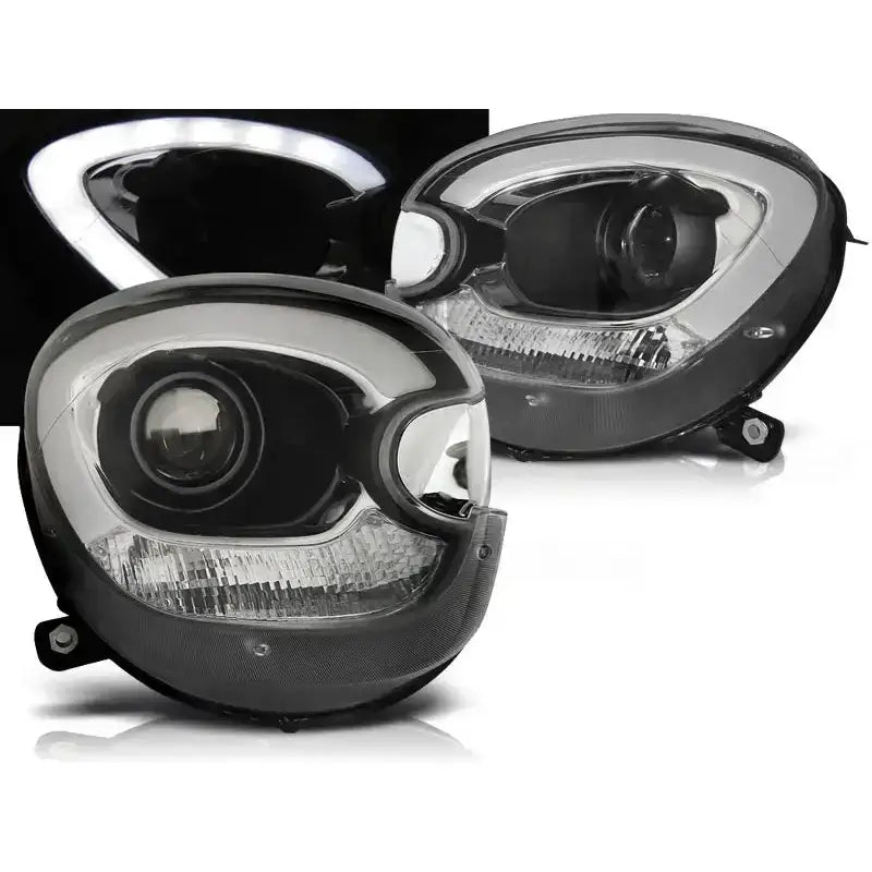 Frontlykter Mini Countryman R60 10-14 Tube Light Black