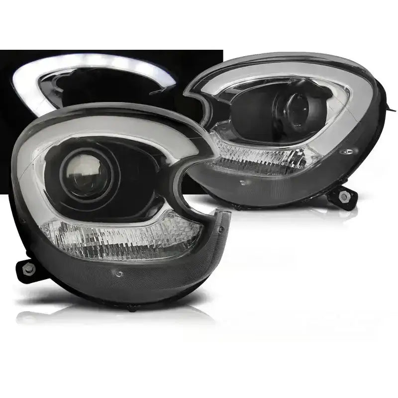 Frontlykter Mini Countryman R60 10-14 Tube Light Black Hid