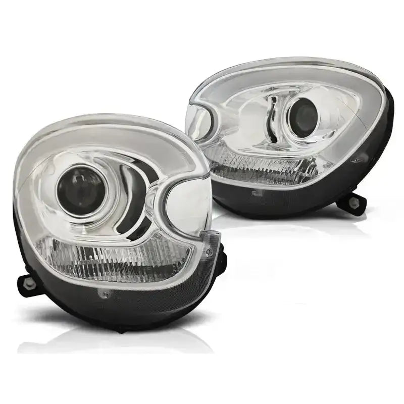 Frontlykter Mini Countryman R60 10-14 Tube Light Chrome