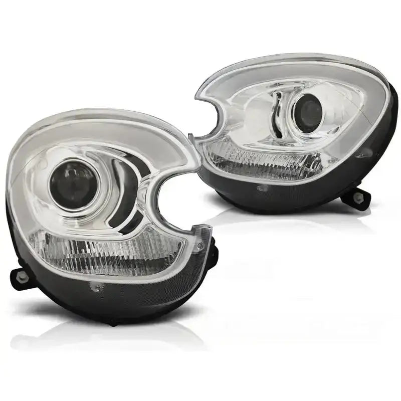 Frontlykter Mini Countryman R60 10-14 Tube Light Chrome Hid
