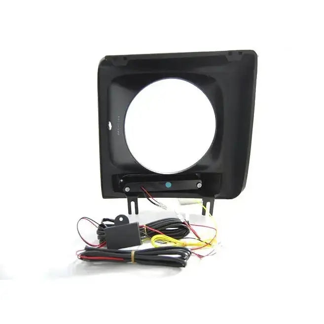 Headlights ramme Mercedes W461,W463 01-12 LED DRL svart med ledningsnett og elektriske komponenter.