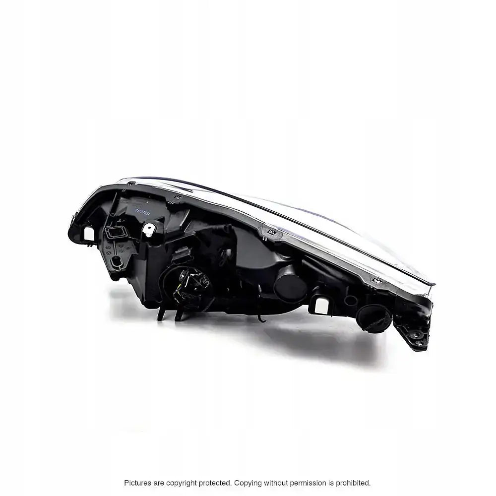 Headlights Renault Scenic 09-12 H7 vist bakfra med synlige tilkoblingspunkter og monteringsdetaljer.