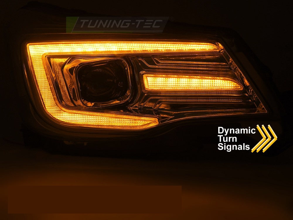 Detaljbilde av Tube Light DRL-frontlykt i krom for Subaru Forester IV SJ 13–18