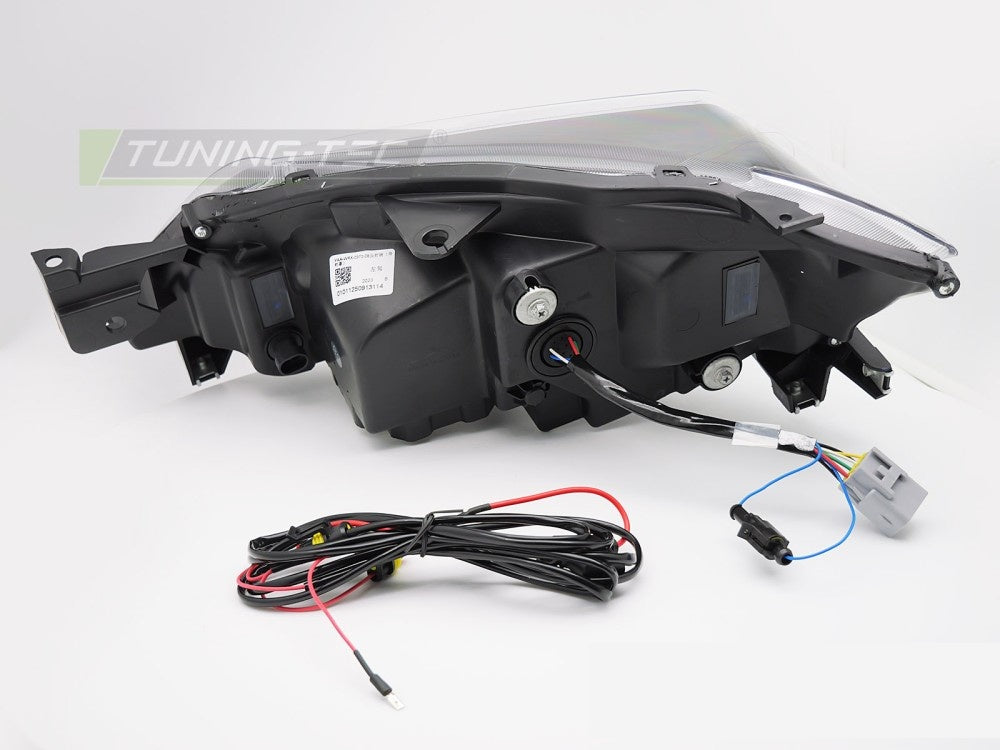 Svarte LED frontlykter Subaru WRX 08-14 tube light-design vist fra siden