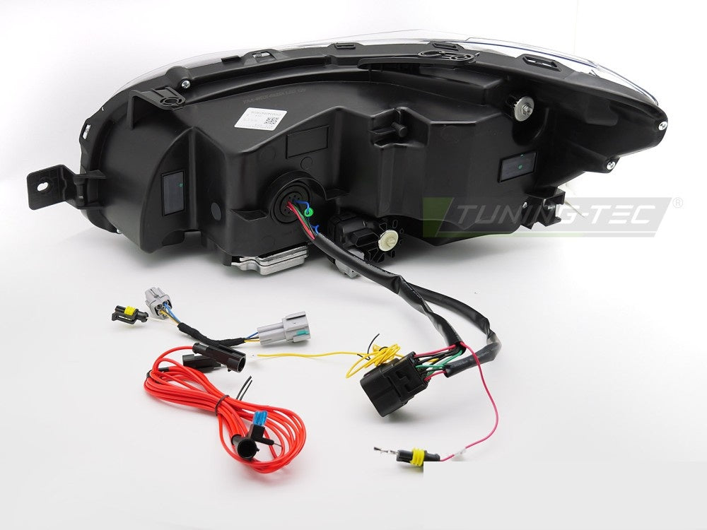 Komplett sett frontlykter LED Tube svart for Subaru WRX 2014–2022