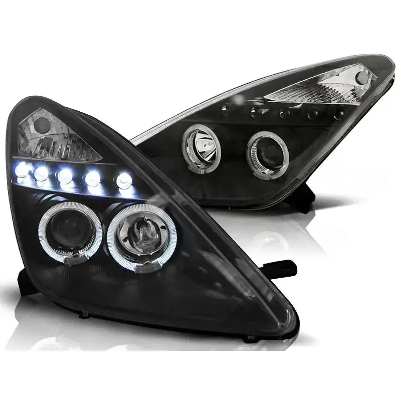 Frontlykter Toyota Celica T230 99-05 Angel Eyes Black
