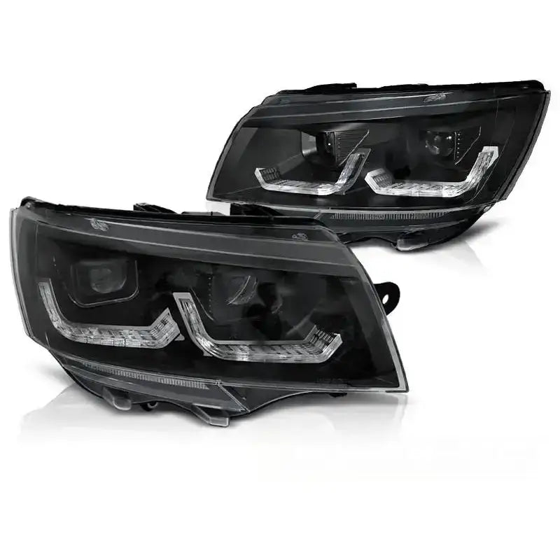 Frontlykter Tube Light Black Drl Seq - Volkswagen T6.1 20-