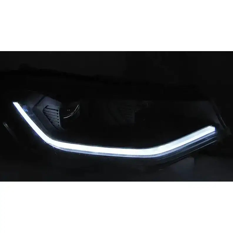 Frontlykter Volkswagen Caddy 20- Black Drl Seq Led