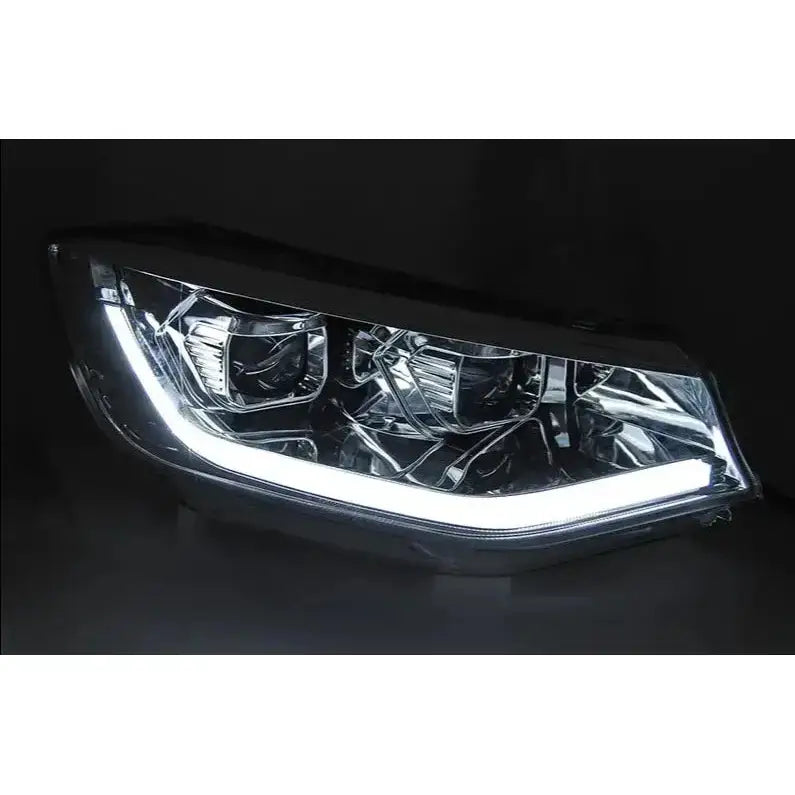 Frontlykter Volkswagen Caddy 20- Chrome Drl Seq Led