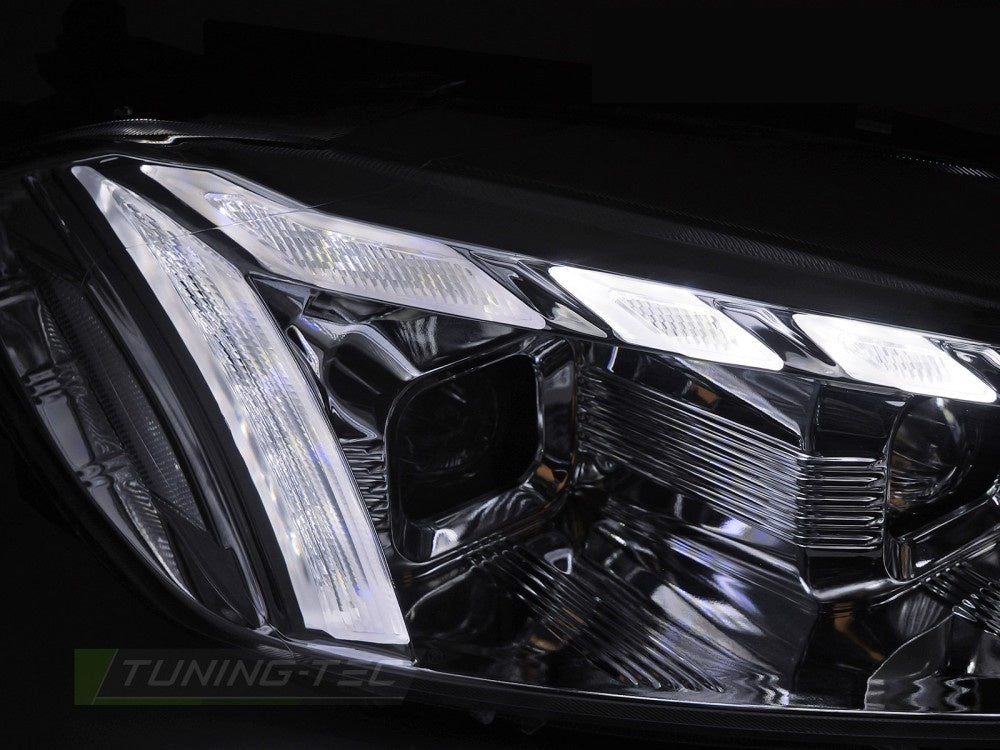 Volkswagen Golf 7 2017-2019 frontlykter krom dynamisk lysføring detalj