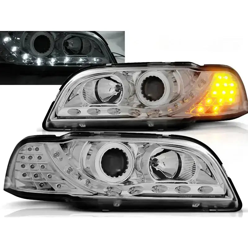 Frontlykter Volvo S40/v40 02.96-04.00 Daylight Chrome
