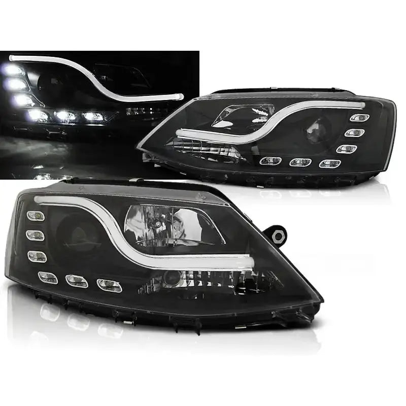 Frontlykter Vw Jetta vi 1.11- Tube Light Tru Drl Black