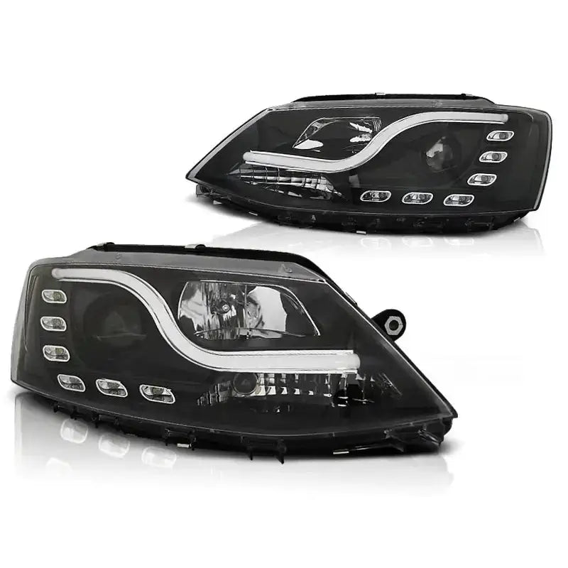 Frontlykter Vw Jetta vi 1.11- Tube Light Tru Drl Black