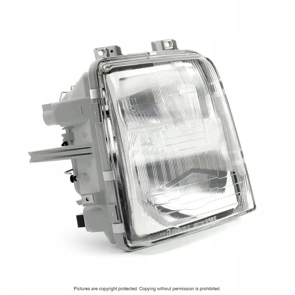 Headlamp Vw LT 96-06 H1/H1 rektangulær billykt med synlige reflektordetaljer og festeanordninger.