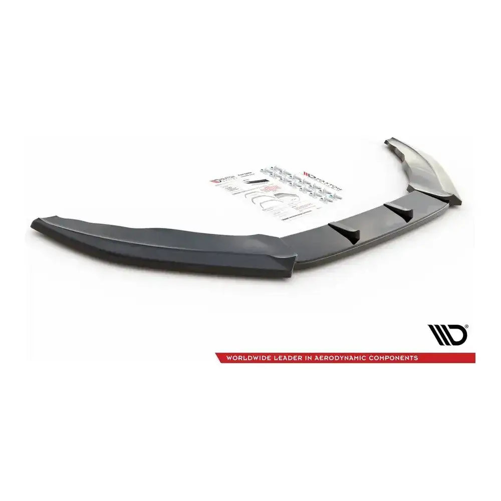 Frontleppe til Ford Puma St-Line, svart plast frontsplitter sett med monteringssett og instruksjonsark.