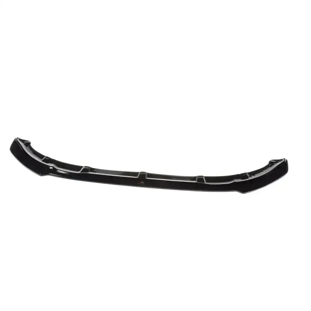 Frontspoiler til Mini Cooper S Mk3 Preface F56, sort og blank, sett rett forfra mot hvit bakgrunn.