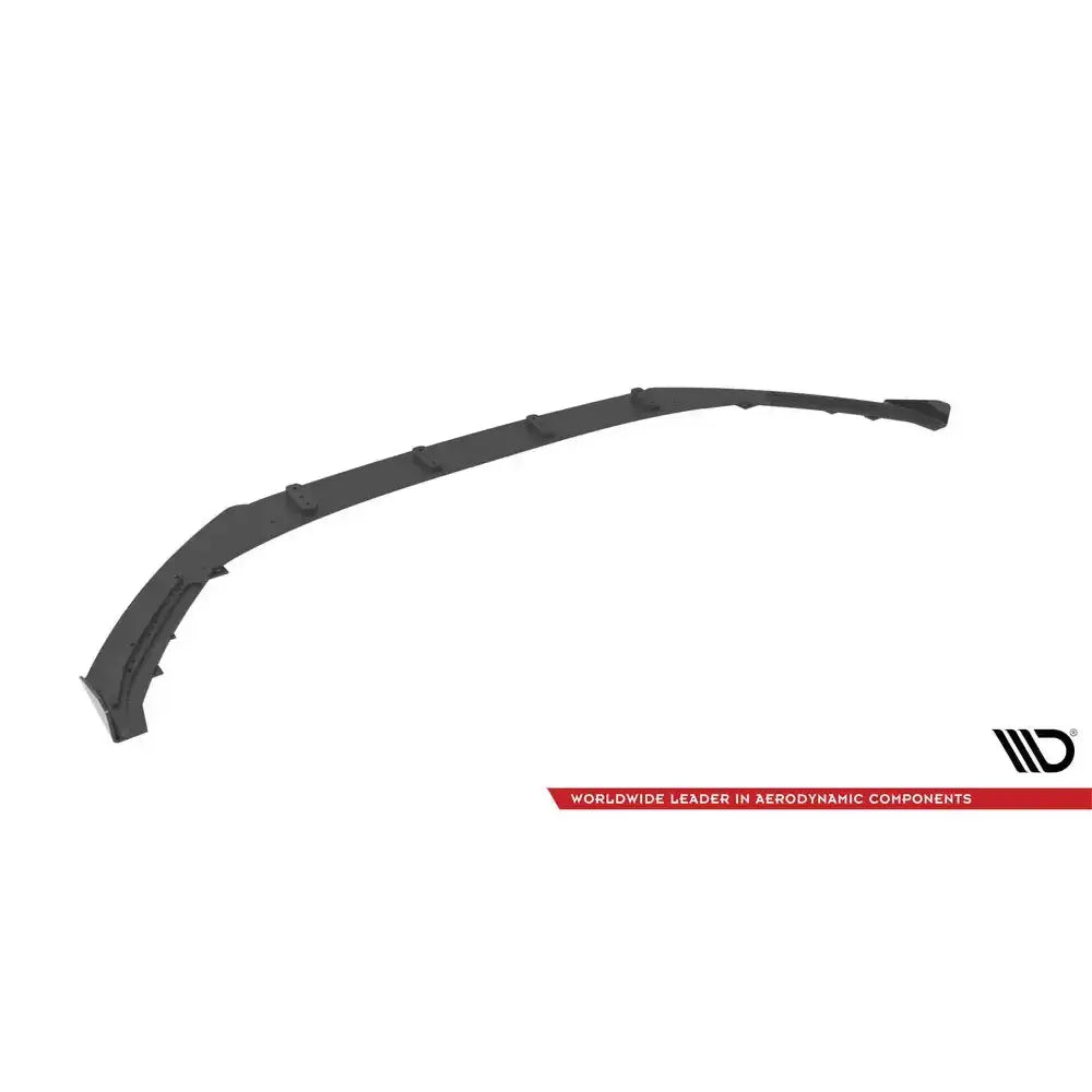 Frontleppe Street Pro + Flaps til Audi A3 8Y, svart plast med buet form og markerte festepunkter.