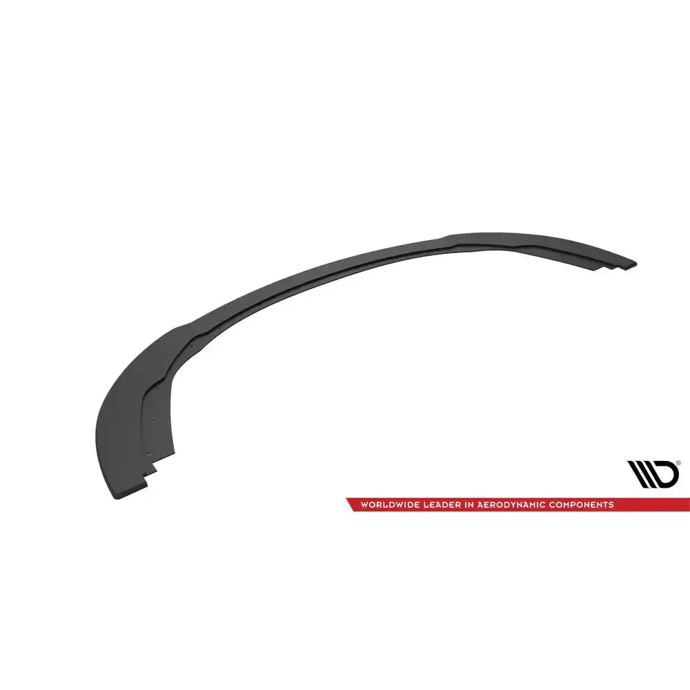 Frontspoiler Seat Ibiza Sport Coupe Mk4 Street Pro i sort plast, buet design sett ovenfra mot hvit bakgrunn.