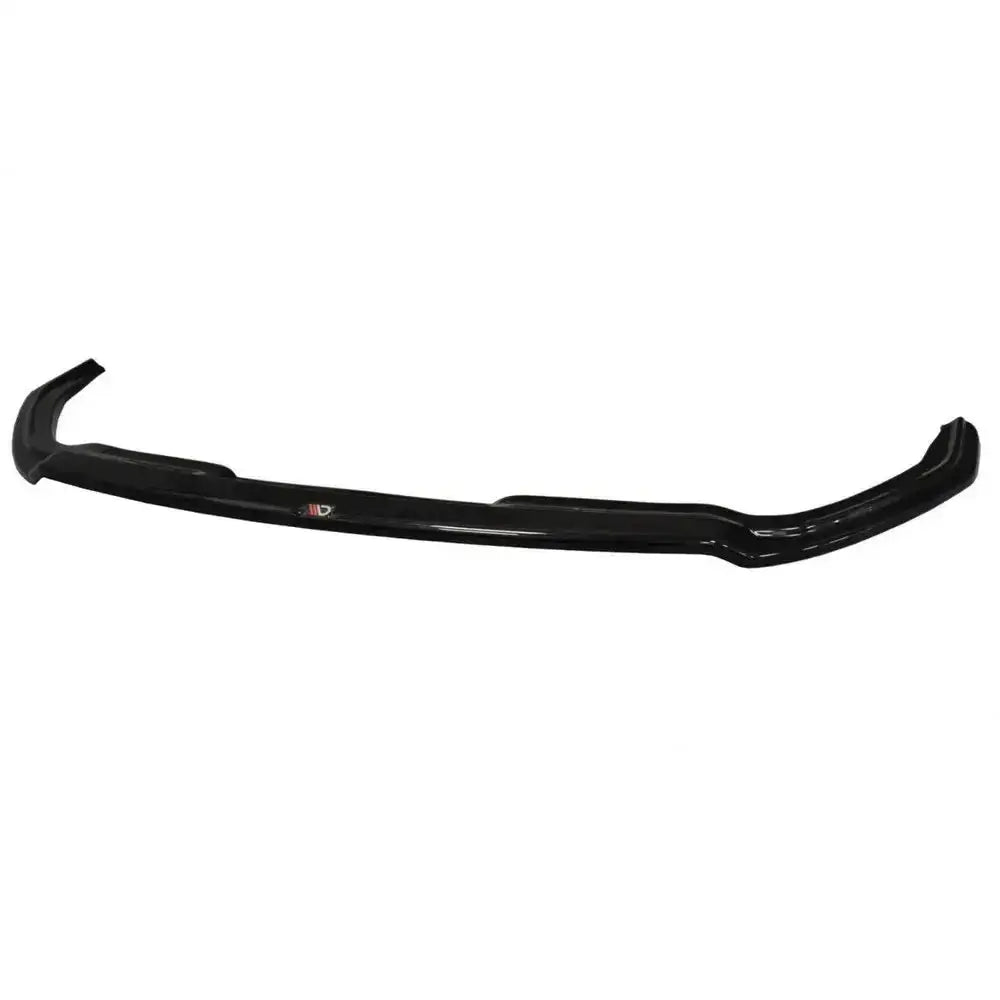 Frontspoiler Lexus NX Mk1 V.1 i blank sort plast sett forfra med liten logo på hvit bakgrunn.