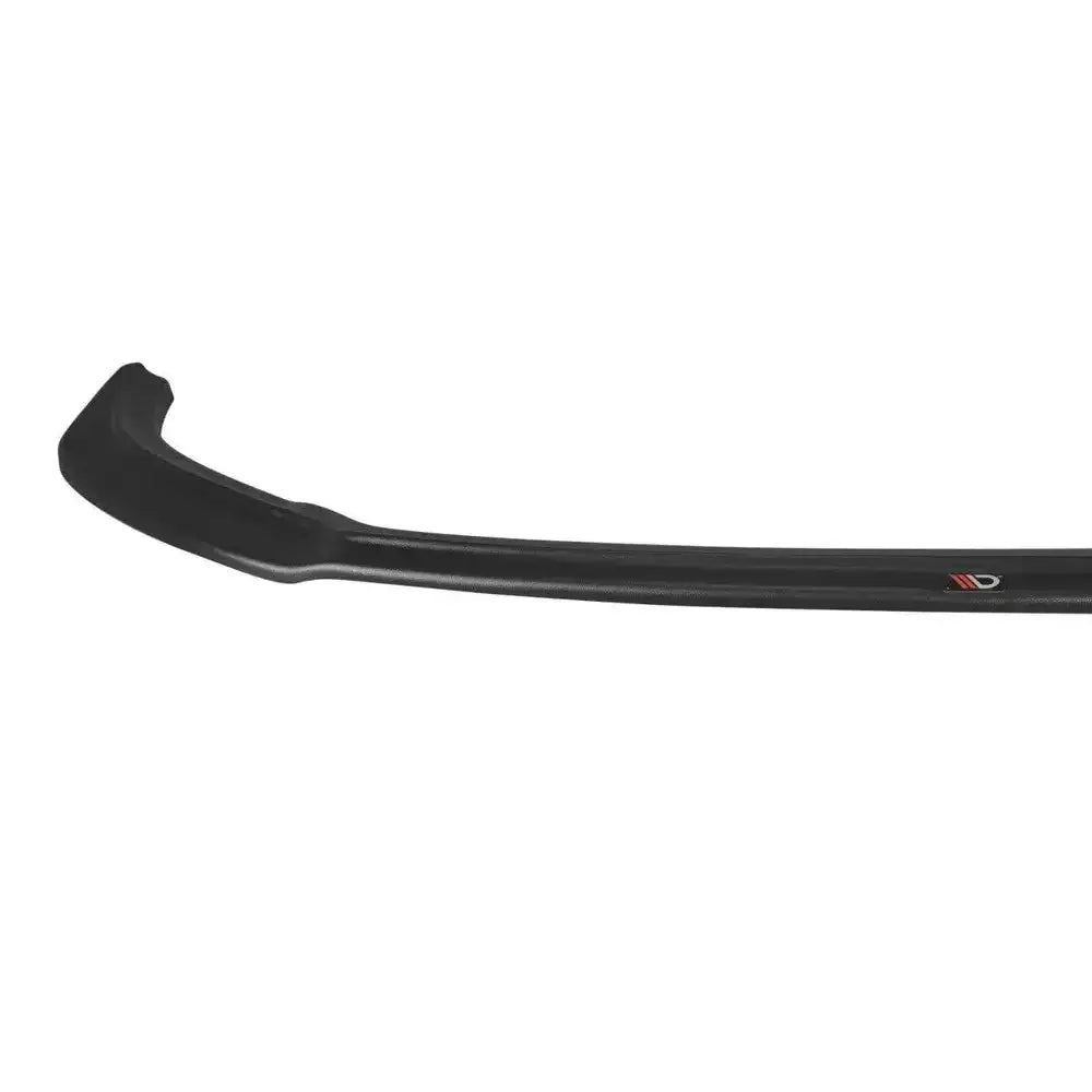 Frontspoiler Mazda 6 GJ MK3 V.1 12-14 sett fra siden mot hvit bakgrunn med liten logo på høyre side.