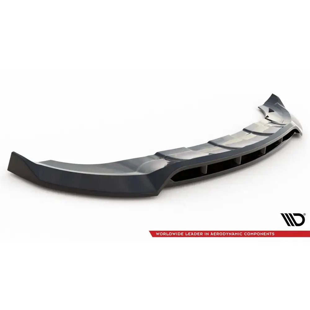 Front lip for Mercedes GLE Coupe 43 AMG svart plastspoiler med markerte linjer og luftkanaler.