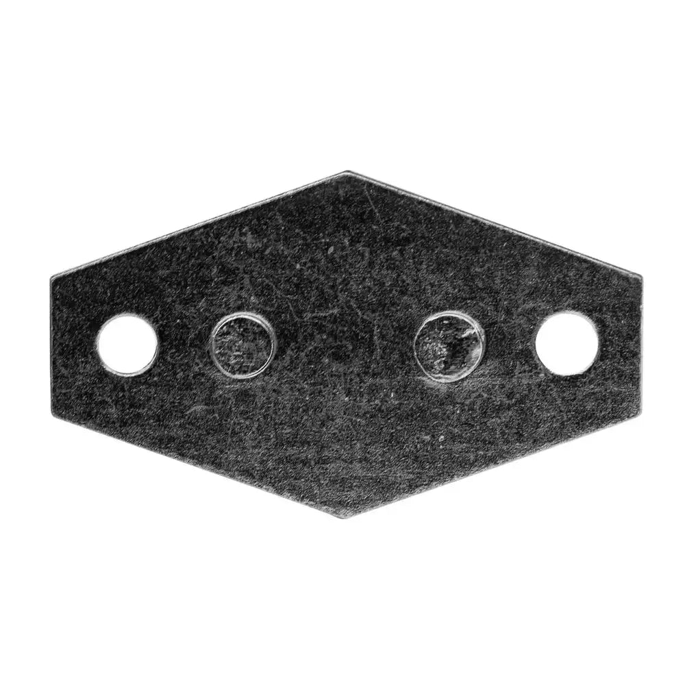 Galvanisert sidegrep sekskantet 30 mm sett, metallplate med avskårne hjørner og to store endehull.