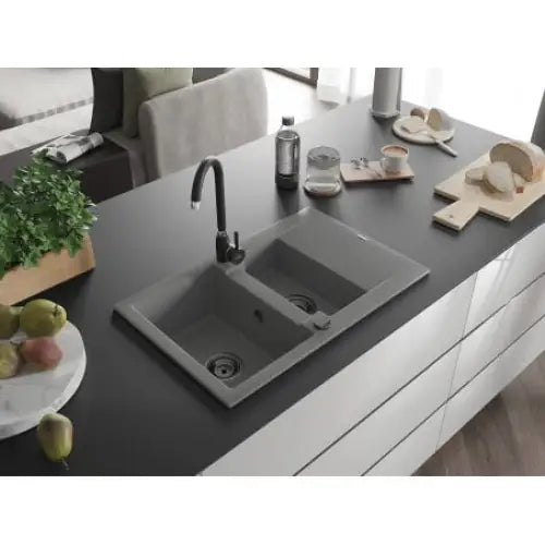 Gaspar Kjøkkenvask 1 1/2 Kum 737x475 Mm Grå 6507731505-71-b