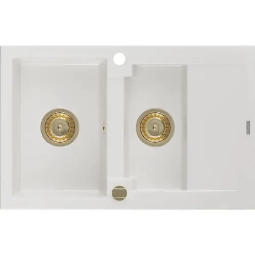 Gaspar Kjøkkenvask 1 1/2 Kum 737x475 Mm Hvit - 6507731505-20-g