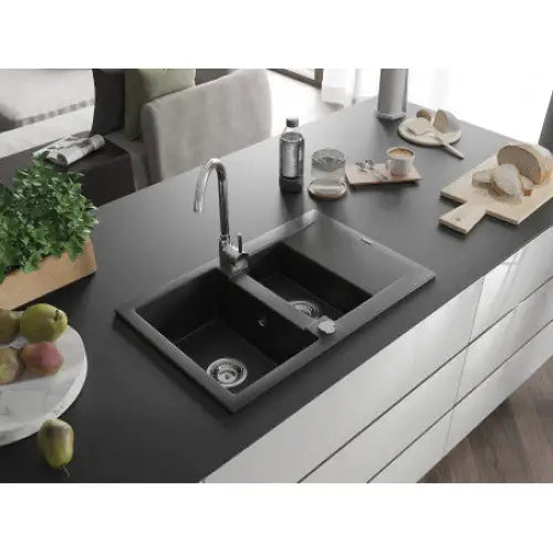 Gaspar Kjøkkenvask 1 1/2 Kum 737x475 Mm Svart - 6507731505-77