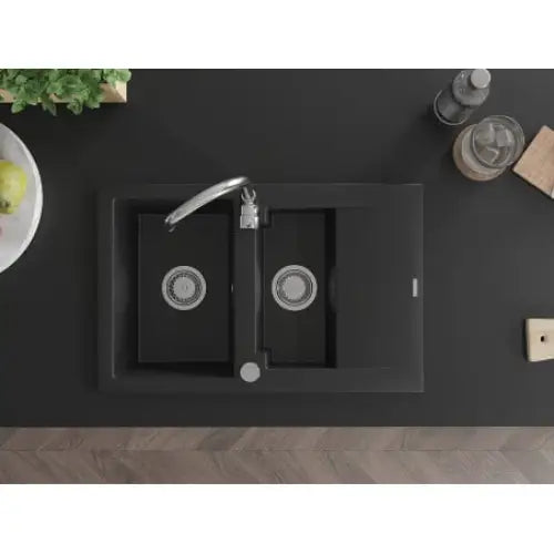 Gaspar Kjøkkenvask 1 1/2 Kum 737x475 Mm Svart - 6507731505-77