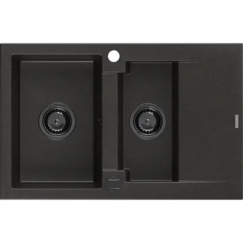 Gaspar Kjøkkenvask 1 1/2 Kum 737x475 Mm Svart/gull 6507731505-75-b