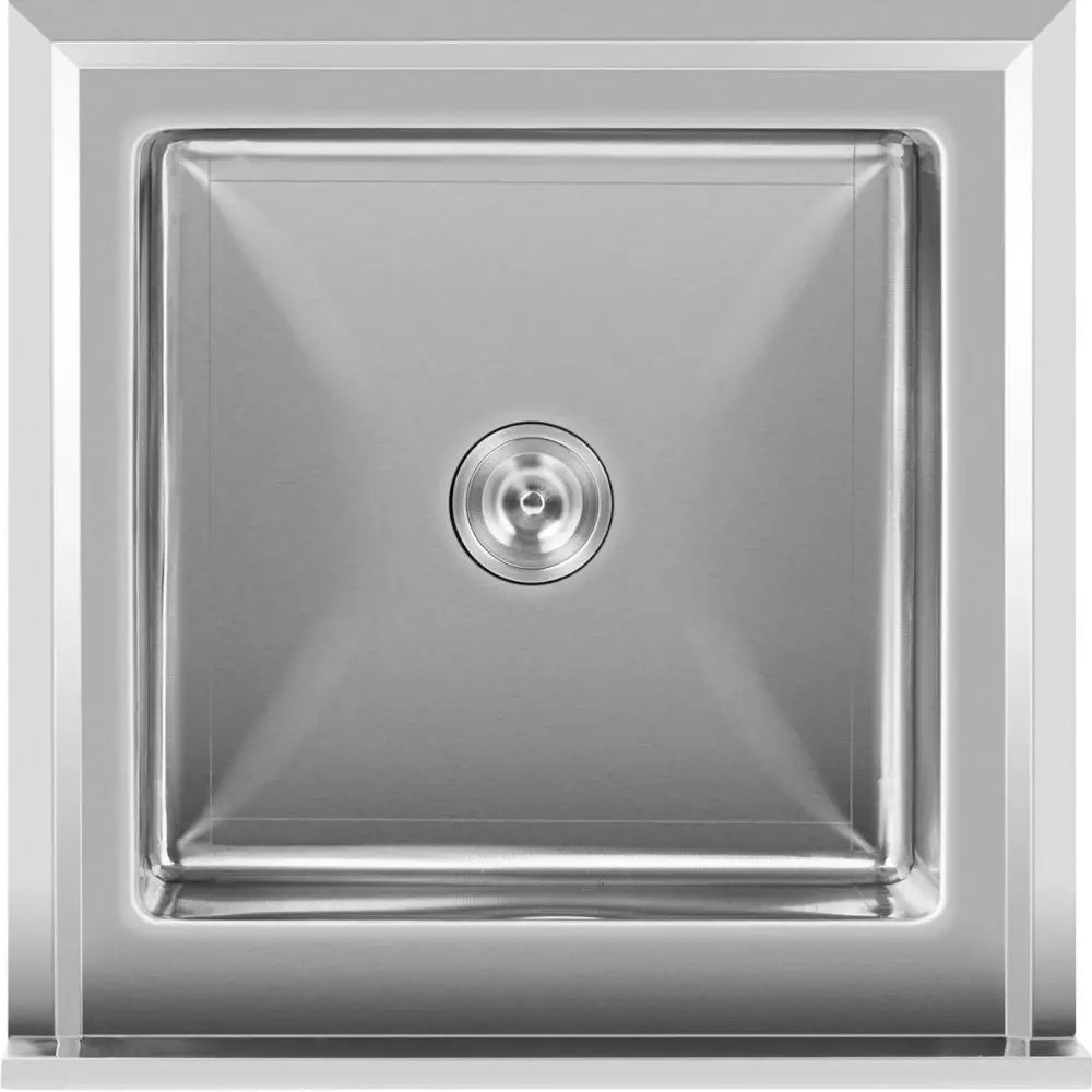 Gastronomisk Ensligkammervask med Hylle og Kant 70 x 70 x 95 Cm