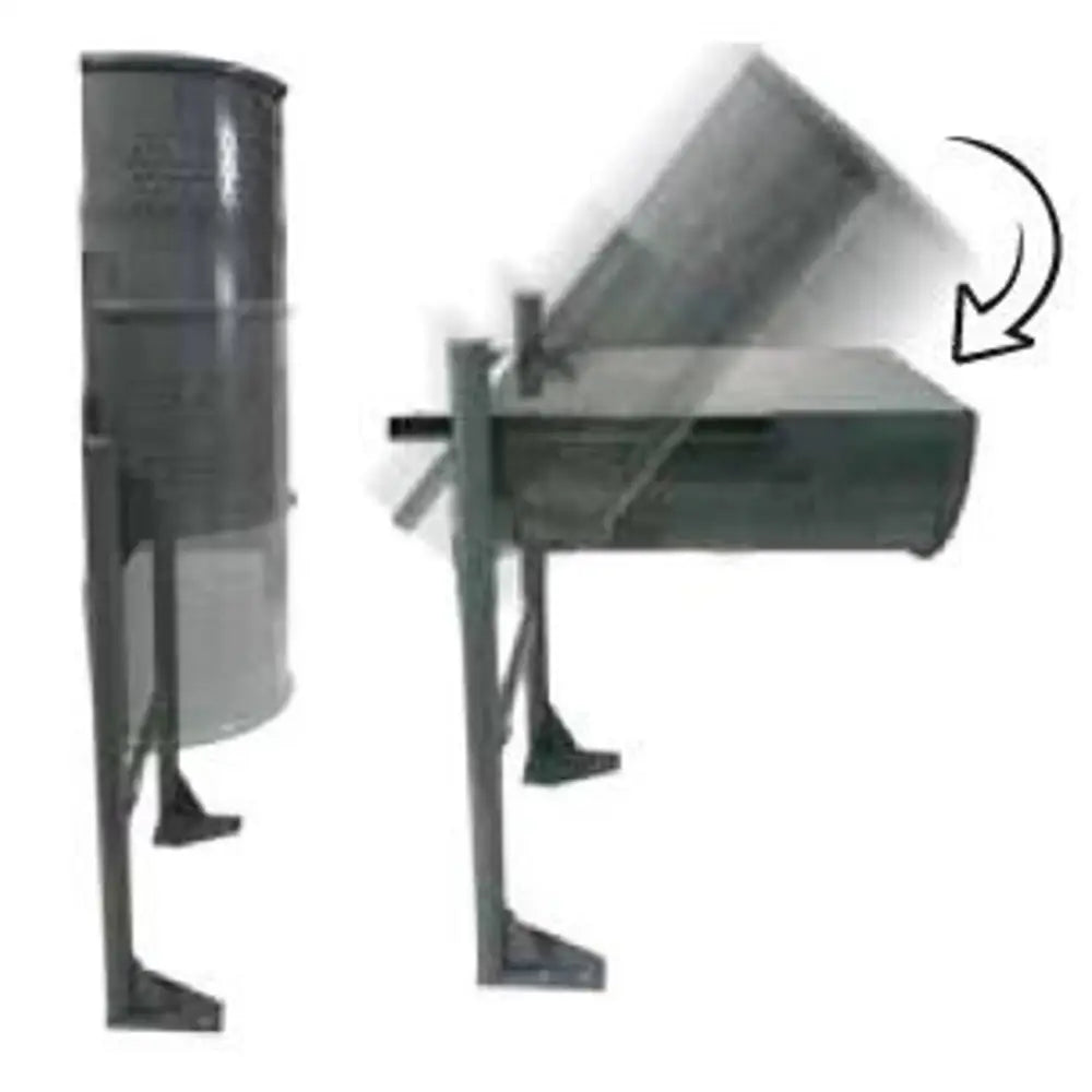 Gategrå veggmontert myk søppelbøtte 30L, sidevisning med fokus på fatets roterende åpning.