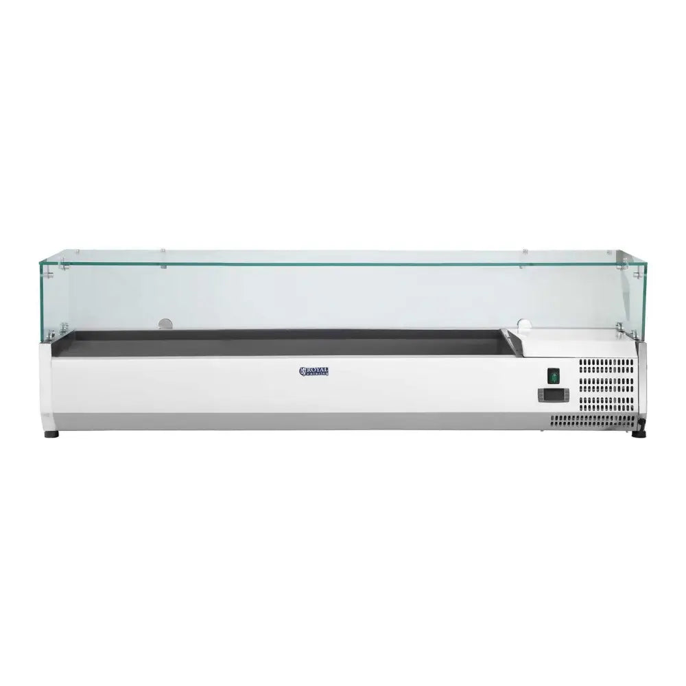 Glassdeksel med Kjølestativ for 7x Gn1/3 160cm