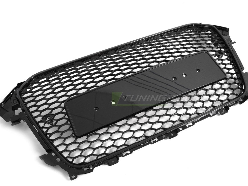 Svart sport grill GRAU99 til Audi A4 B8 2012–2015 produktbilde fra siden