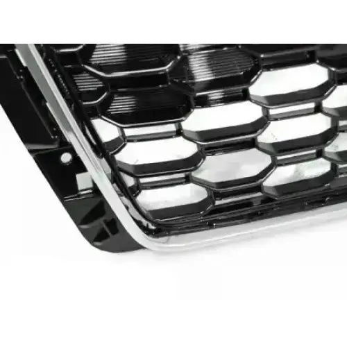 Grill Audi A4 B9 15-19 Rs4-style Chrome Black med Pdc