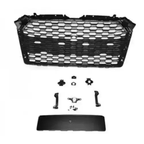 Grill Audi A4 B9 15-19 Rs4-style Glossy Black med Pdc