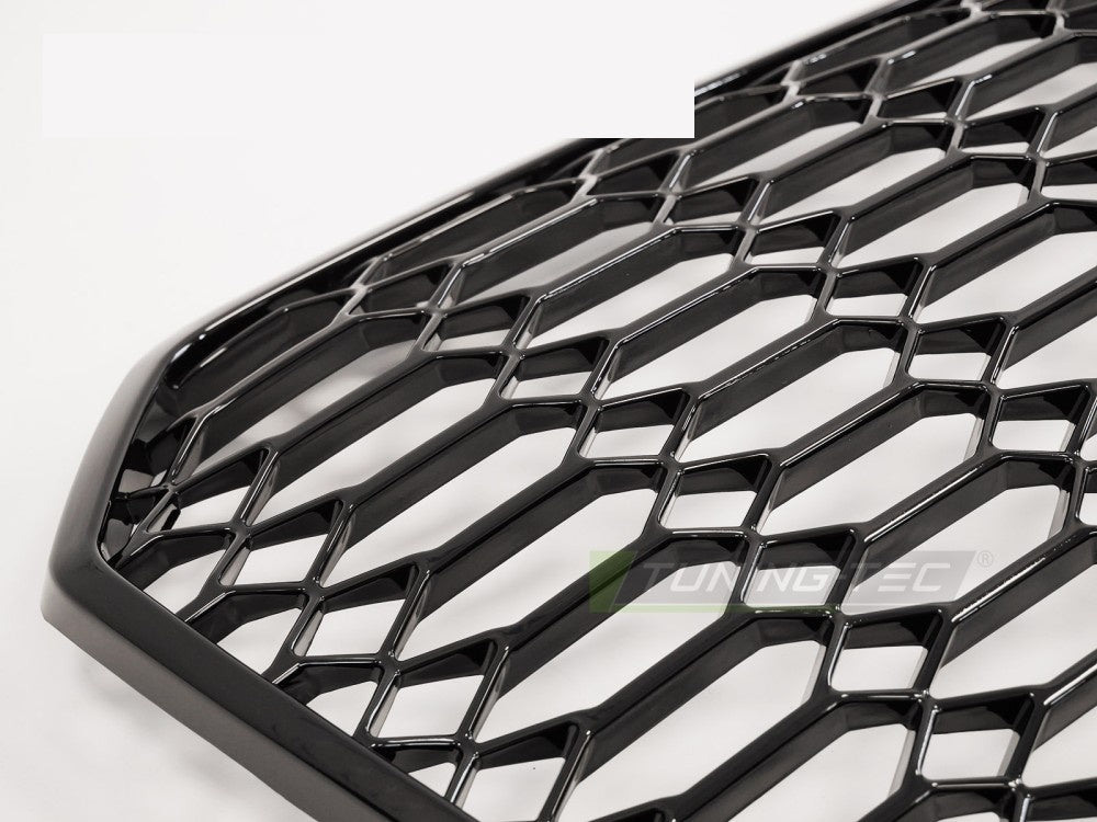 Audi A6 C7 2014–2018 sport-grill glossy svart med ramme i blank finish