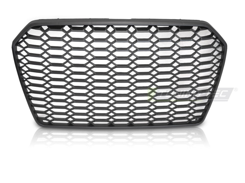 Svart sport-grill Audi A6 C7 facelift bakside med festepunkter