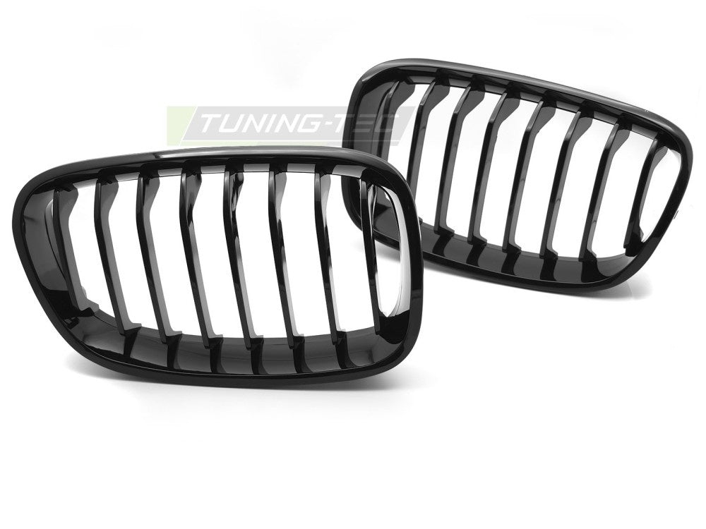 Glossy svart frontgrill til BMW F20 F21 2011-2014 nærbilde