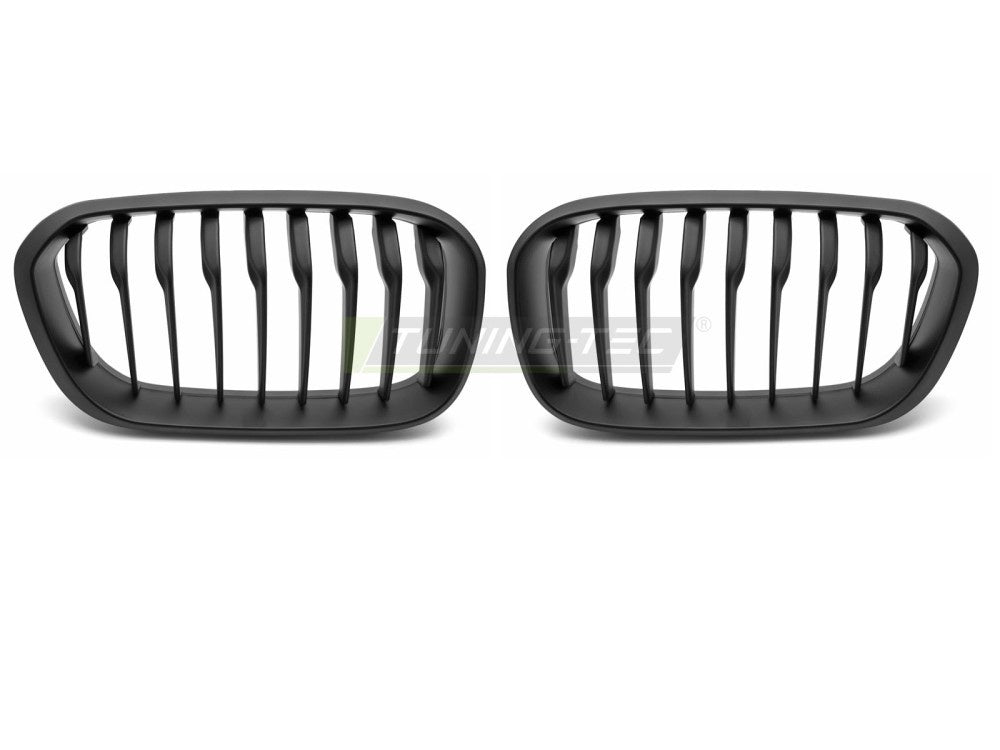 BMW 1-serie F20 LCI frontparti med matt svart nyregrill