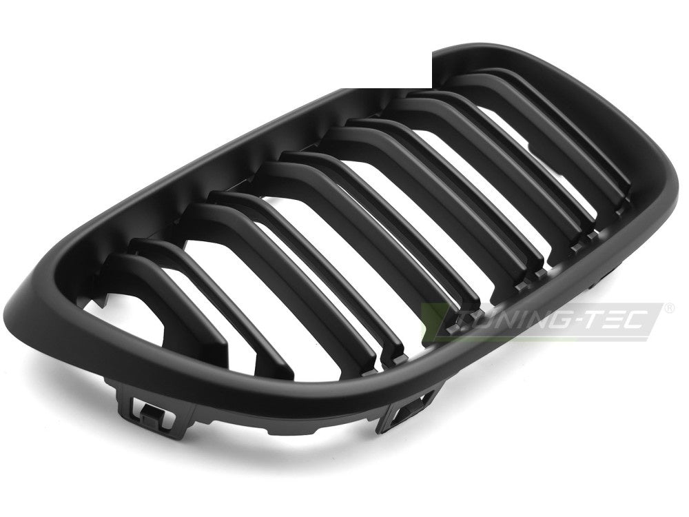 Grill BMW 2-serie F22/F23 2013-2021 Matt svart dobbel stang sett fra siden